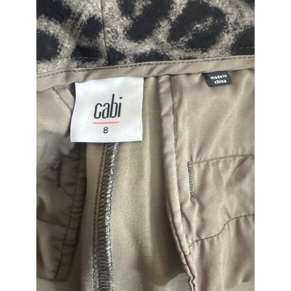 Cabi Jungle TrouserLeopard Print Skinny Pants Size 8 Womens  Stretch pockets - Picture 5 of 7